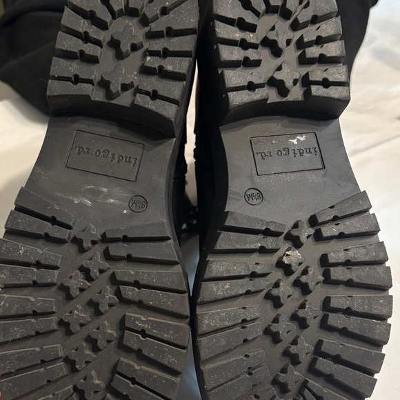 Indigo Black Women's Combat Boots - Picture 2 of 8